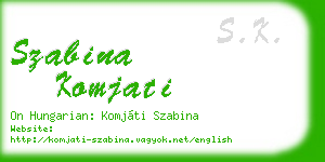 szabina komjati business card